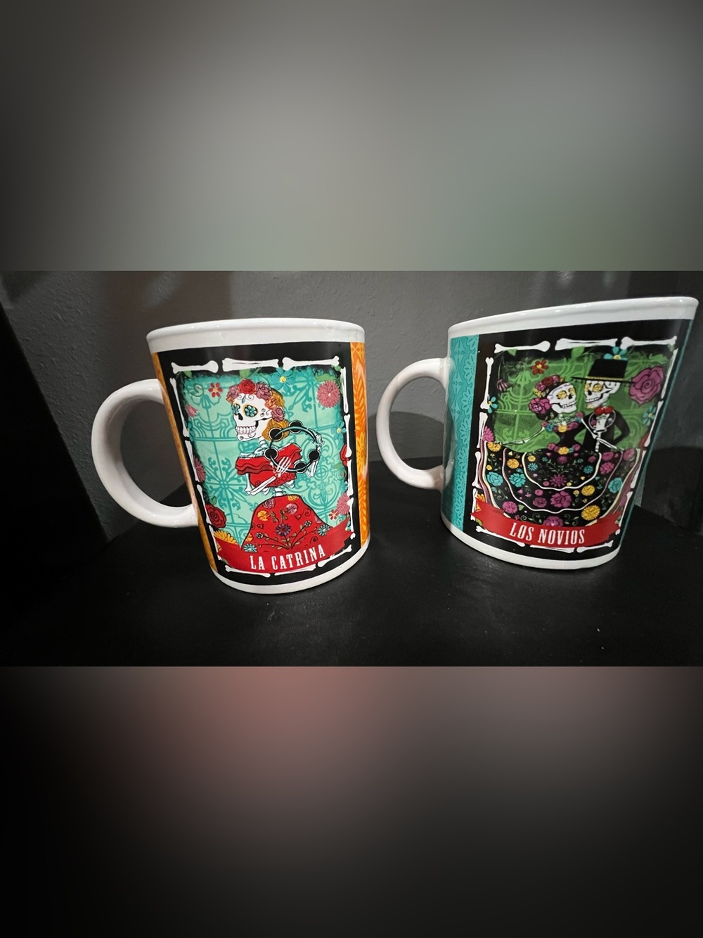 2 Day of the Dead Ceramic Coffee Mug